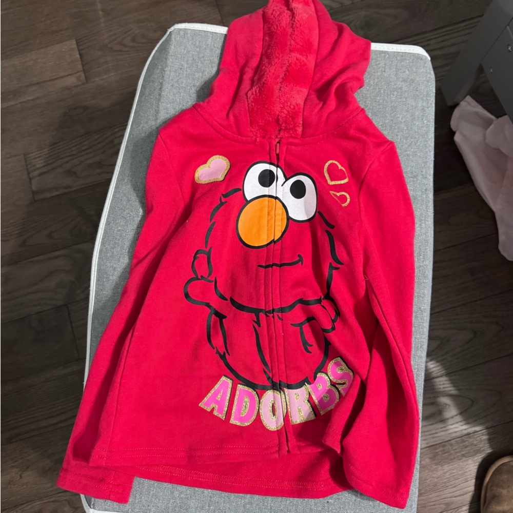 Adorable Elmo Red Kids Hoodie